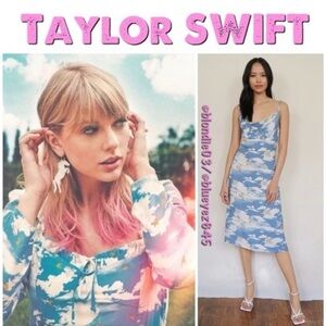 Reformation “Astrid” dress in Cielo angel cloud print L